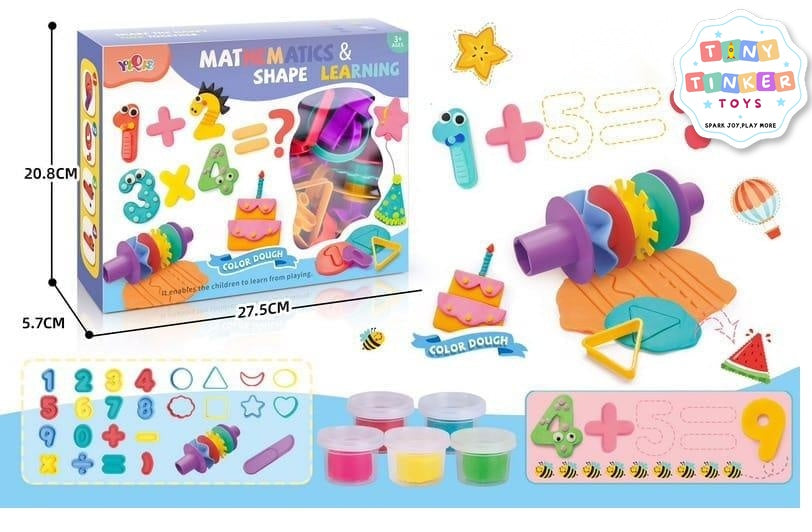 Mathematics and Shape Learning Dough Set - Tiny Tinker Toys