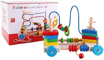 Wooden Bead Maze Trailer - Side View