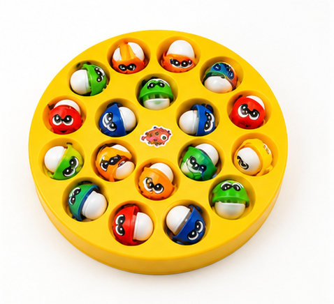 Fishing Game for Kids – Rotating Magnetic Fish Catching Board Game 15 Fish