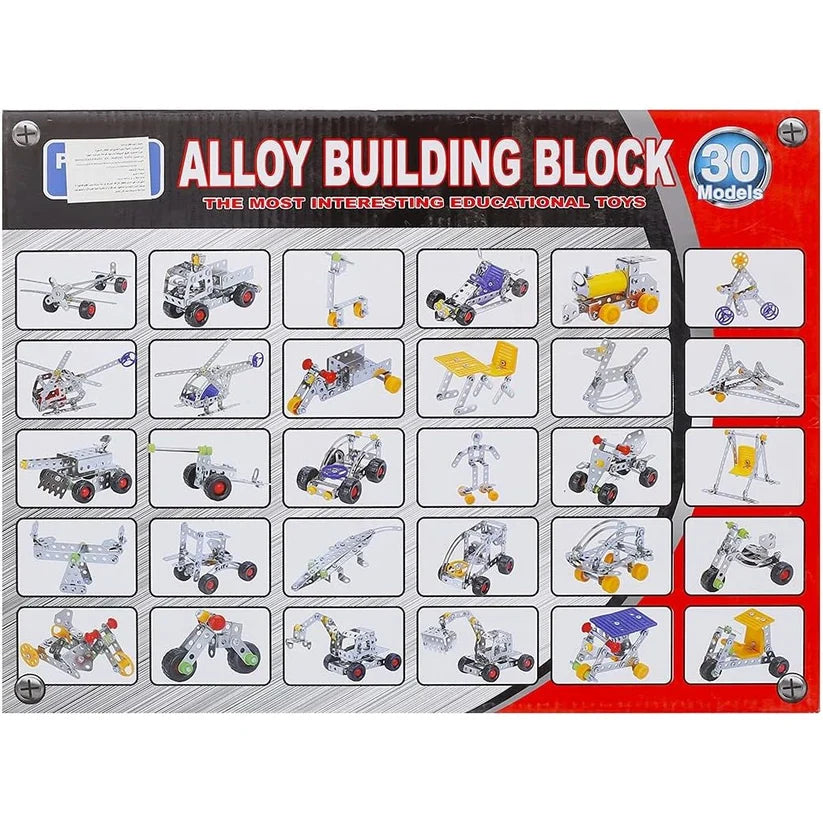 Metal Construction Kit 242 Pcs – 30 Models