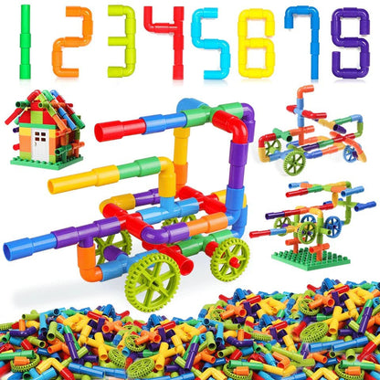 Block Education Pipe Blocks – Tube Building Blocks Construction Toy Pack