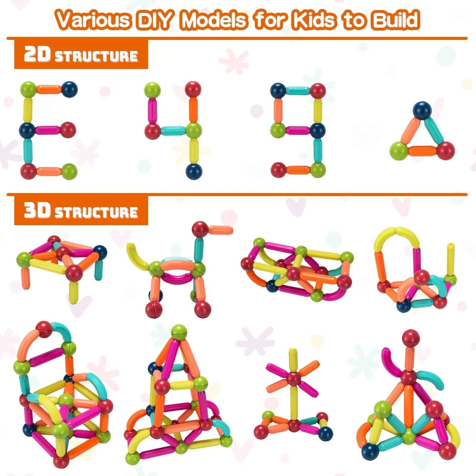Magnetic Building Sticks Set - Tiny Tinker Toys