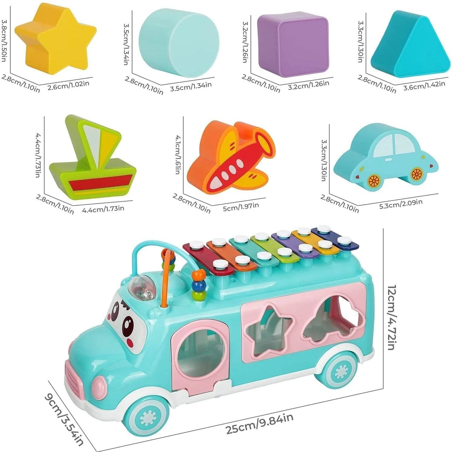Activity Bus - Shape Sorter and Beads Detail
