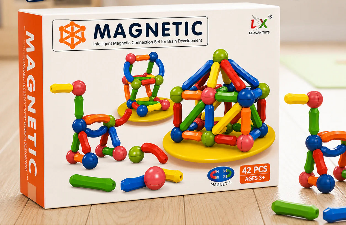 Magnetic Building Sticks – STEM Toy for Kids