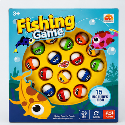 Fishing Game for Kids – Rotating Magnetic Fish Catching Board Game 15 Fish