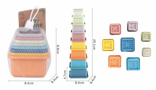 Baby Stacking Cups 8 Pcs - Tiny Tinker Toys