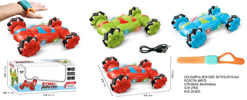 Gesture Controlled Stunt Racing Car with Watch Remote - Tiny Tinker Toys