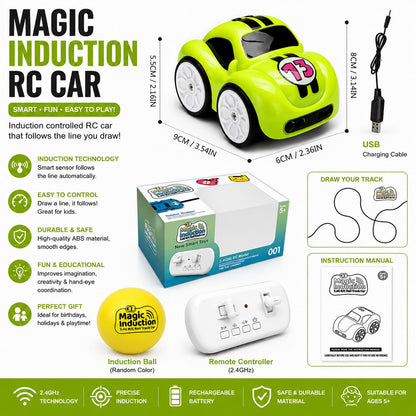Magic Induction RC Car with Remote Control - Tiny Tinker Toys