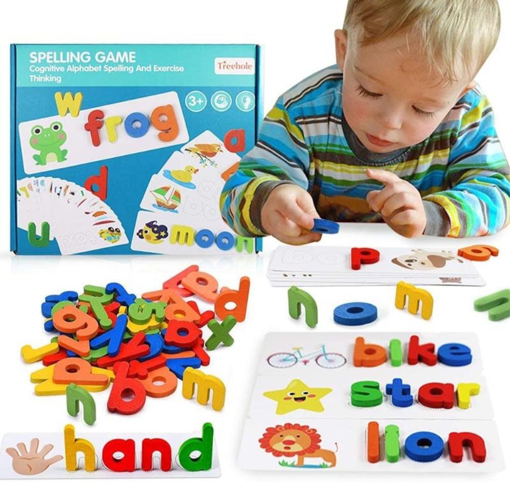 Alphabet Spelling Game - Cognitive Word Toy - Tiny Tinker Toys