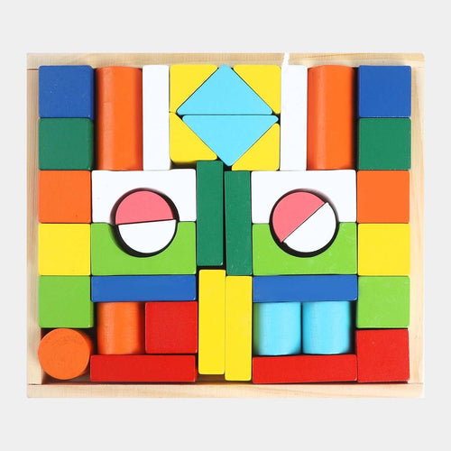 Multi Color Wooden Building Blocks Set - Tiny Tinker Toys