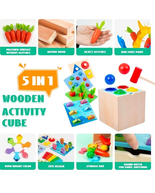 5 in 1 Wooden Activity Cube - Tiny Tinker Toys
