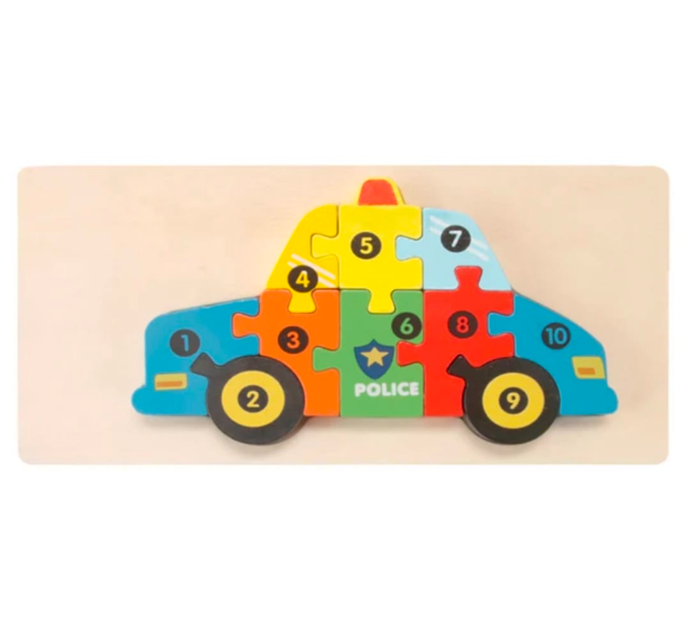 Wooden number puzzle toy for kids