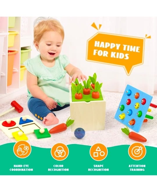 Wooden Activity Cube - Game Panels