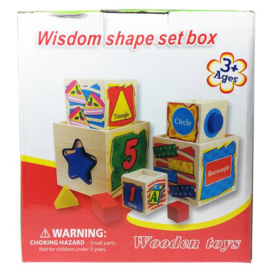 Wisdom Shape Box - Wooden Shape Sorter Toy - Tiny Tinker Toys