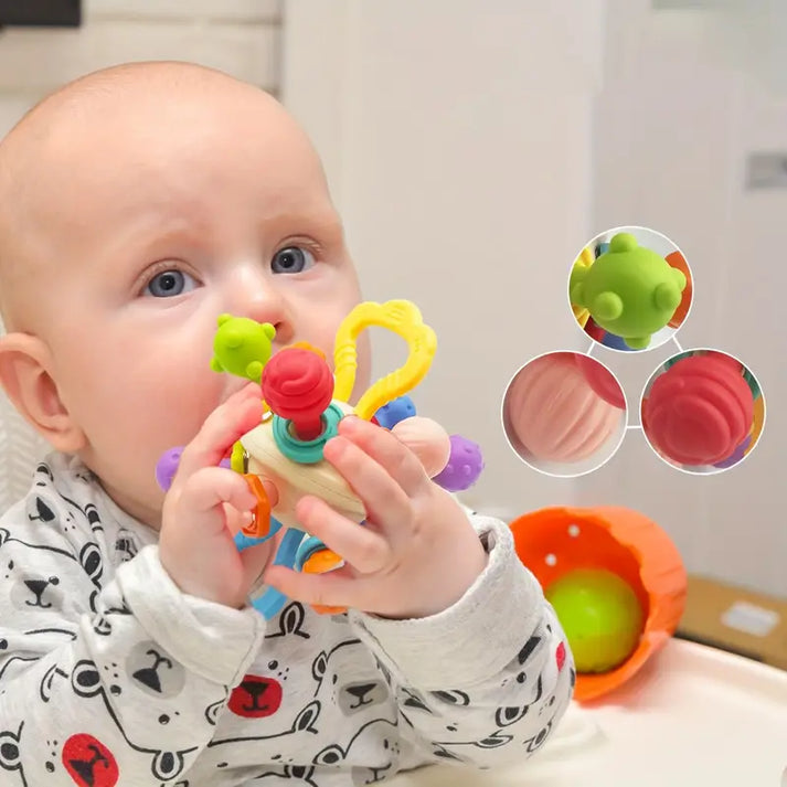 Baby Teether Ball Soft Chew Toy - Tiny Tinker Toys