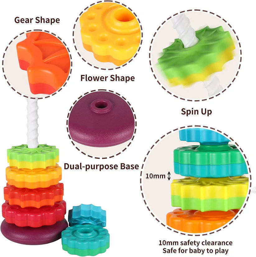 Rainbow Spin Tower - Balls Detail