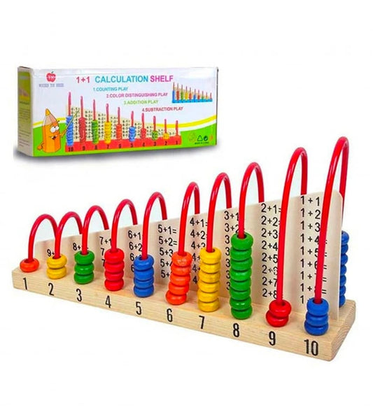 Wooden Calculation Shelf Abacus Math Toy - Tiny Tinker Toys