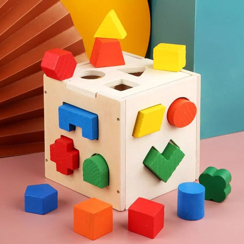 15 Hole Shape Intelligence Block Box - Tiny Tinker Toys