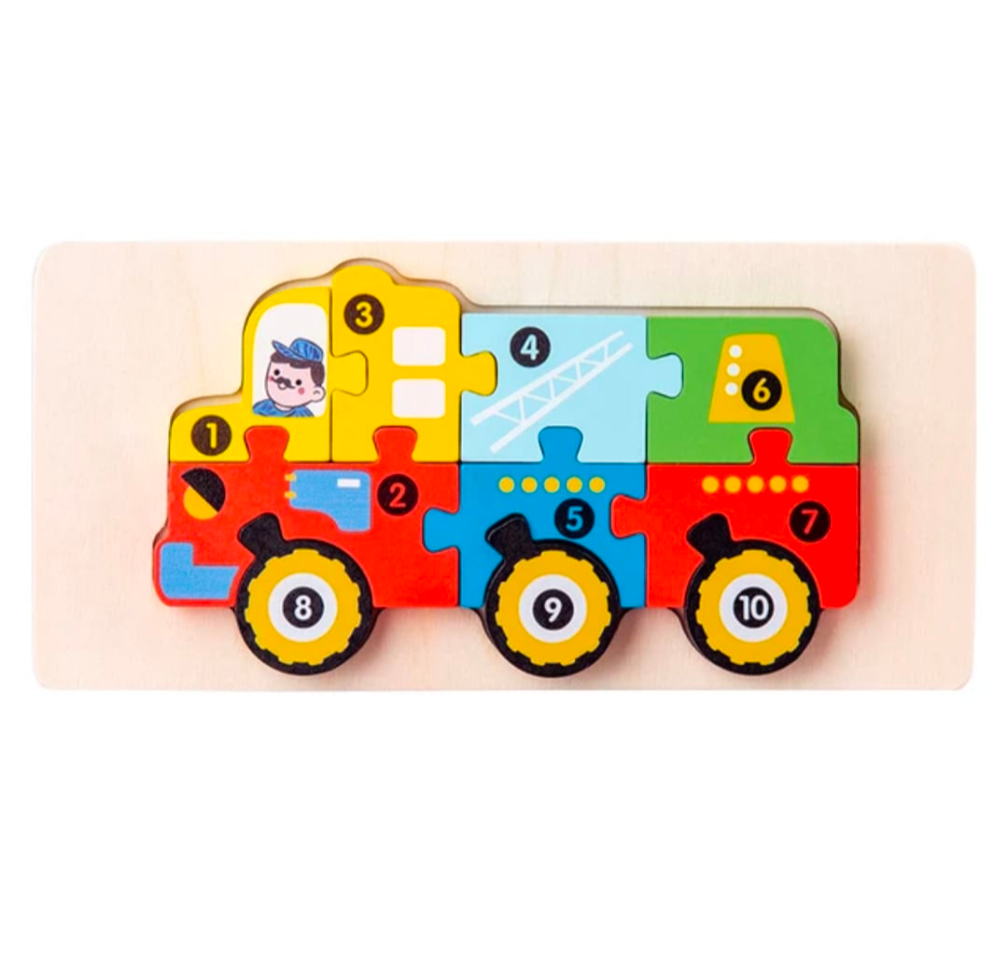 Wooden animal shape jigsaw puzzle