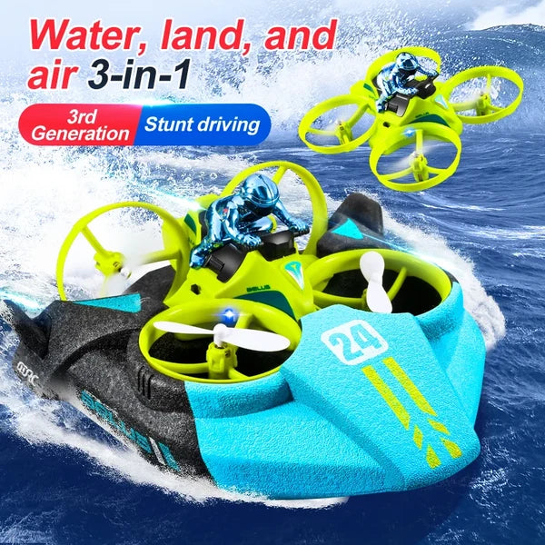 Mini RC drone 3-in-1 hovercraft toy