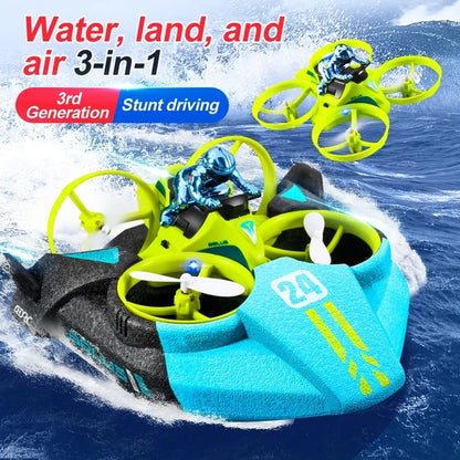 Mini RC drone 3-in-1 hovercraft toy