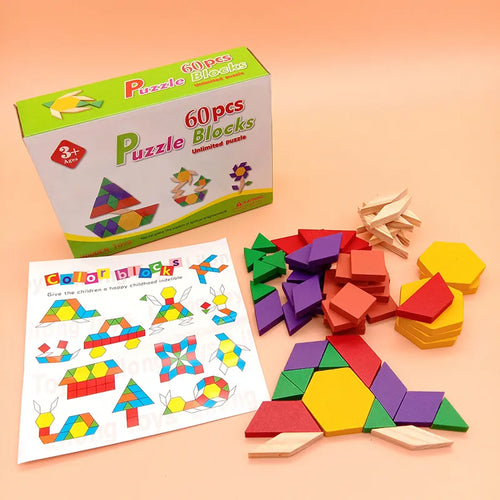 60 Pcs Wooden Puzzle - Full Set