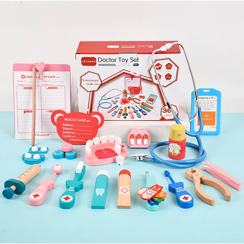 Wooden Doctor Set Play Kit for Kids - Tiny Tinker Toys