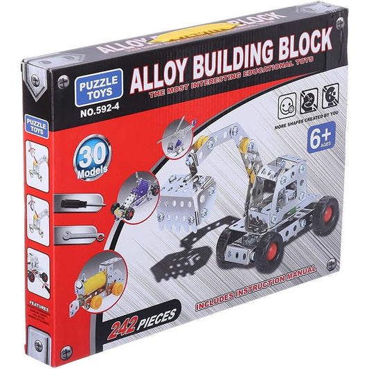 Metal Construction Kit 242 Pieces - Alloy Building Blocks - Tiny Tinker Toys