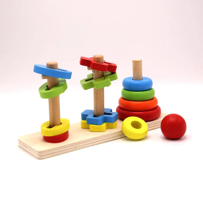 Rainbow Stacking Tower - Rings Detail