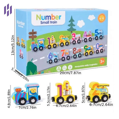 Magnetic Number Train - Wooden Linking Train