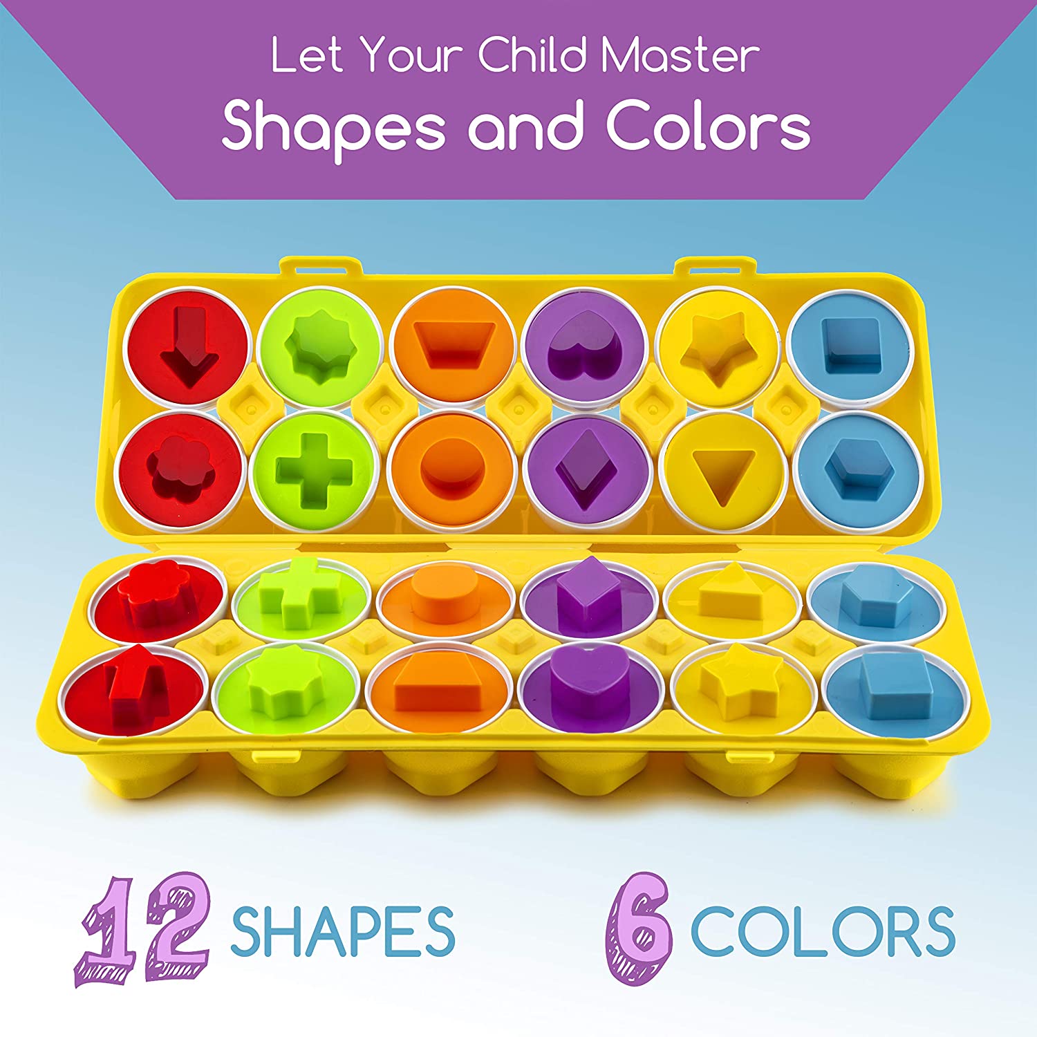 Matching Eggs - Shape Pegs Detail