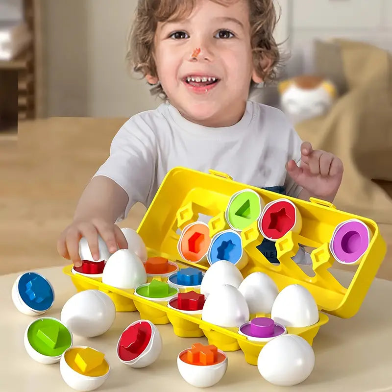 Shape and Colour Eggs Set of 12